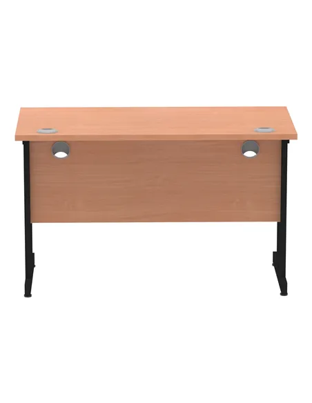Dynamic Impulse 1200 x 600mm Straight Office Desk Beech Top Black Cantilever Leg MI003196