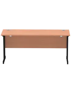 Dynamic Impulse 1600 x 600mm Straight Office Desk Beech Top Black Cantilever Leg MI003211 2
