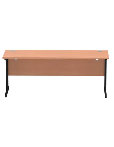 Dynamic Impulse 1800 x 600mm Straight Office Desk Beech Top Black Cantilever Leg MI003220