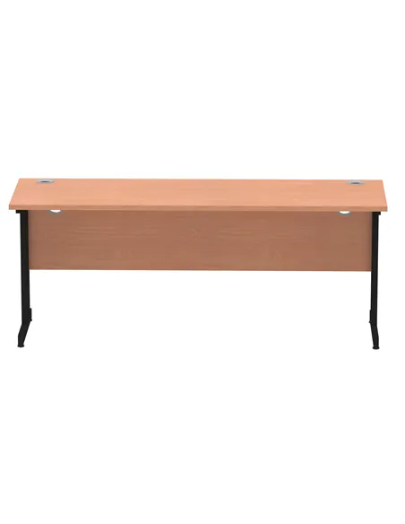 Dynamic Impulse 1800 x 600mm Straight Office Desk Beech Top Black Cantilever Leg MI003220