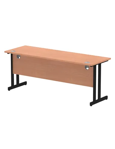 Dynamic Impulse 1800 x 600mm Straight Office Desk Beech Top Black Cantilever Leg MI003220