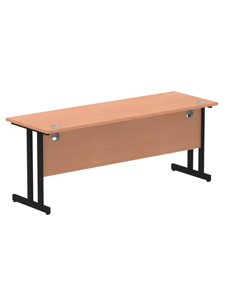Dynamic Impulse 1800 x 600mm Straight Office Desk Beech Top Black Cantilever Leg MI003220