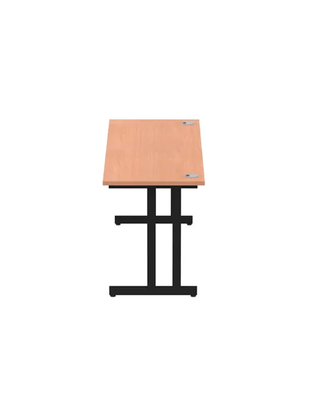 Dynamic Impulse 1800 x 600mm Straight Office Desk Beech Top Black Cantilever Leg MI003220
