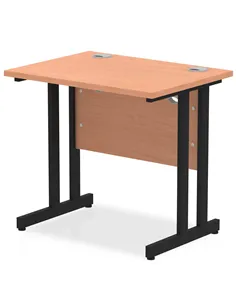 Dynamic Impulse 800 x 600mm Straight Office Desk Beech Top Black Cantilever Leg MI003221