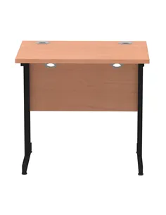 Dynamic Impulse 800 x 600mm Straight Office Desk Beech Top Black Cantilever Leg MI003221 2