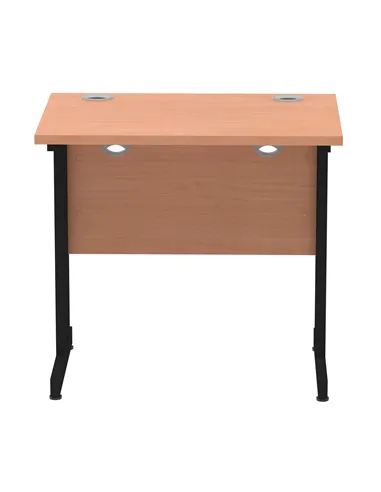 Dynamic Impulse 800 x 600mm Straight Office Desk Beech Top Black Cantilever Leg MI003221