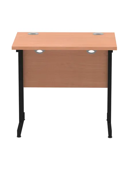 Dynamic Impulse 800 x 600mm Straight Office Desk Beech Top Black Cantilever Leg MI003221