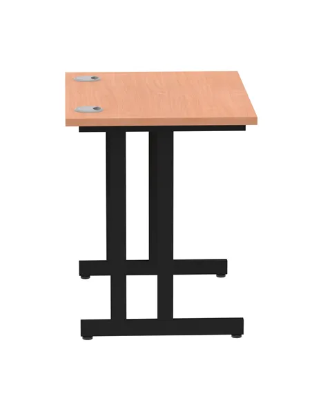 Dynamic Impulse 800 x 600mm Straight Office Desk Beech Top Black Cantilever Leg MI003221