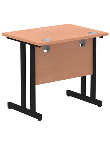 Dynamic Impulse 800 x 600mm Straight Office Desk Beech Top Black Cantilever Leg MI003221