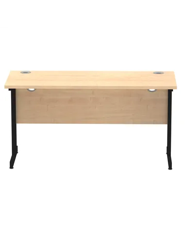Dynamic Impulse 1400 x 600mm Straight Office Desk Maple Top Black Cantilever Leg MI003232