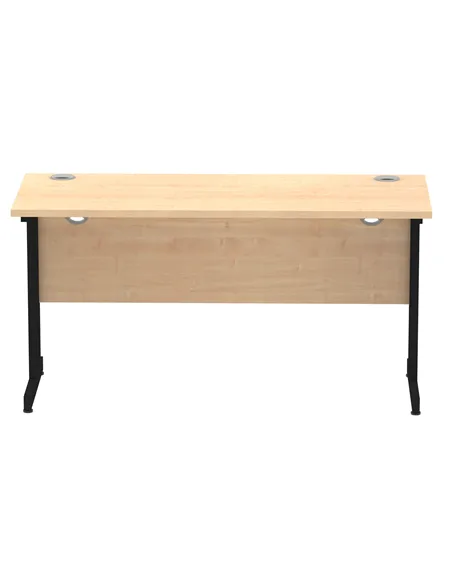 Dynamic Impulse 1400 x 600mm Straight Office Desk Maple Top Black Cantilever Leg MI003232