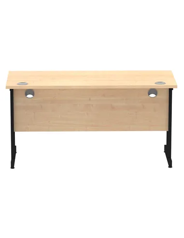 Dynamic Impulse 1400 x 600mm Straight Office Desk Maple Top Black Cantilever Leg MI003232