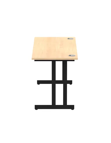 Dynamic Impulse 1400 x 600mm Straight Office Desk Maple Top Black Cantilever Leg MI003232