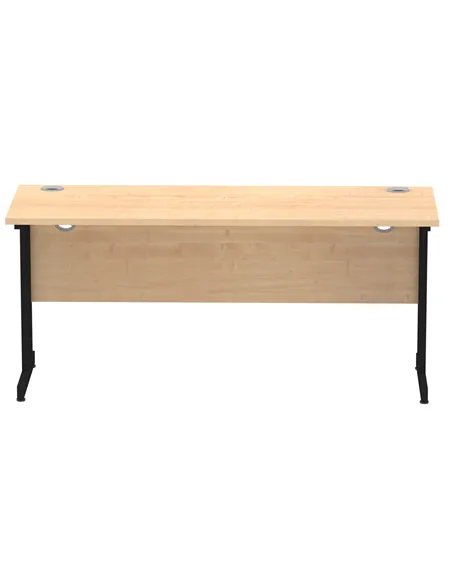Dynamic Impulse 1600 x 600mm Straight Office Desk Maple Top Black Cantilever Leg MI003241