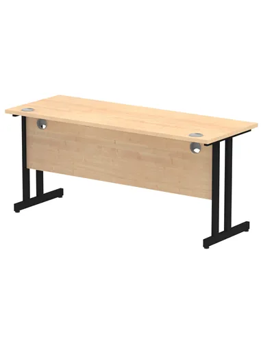 Dynamic Impulse 1600 x 600mm Straight Office Desk Maple Top Black Cantilever Leg MI003241