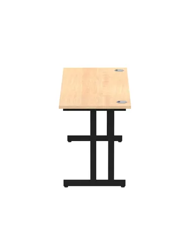 Dynamic Impulse 1600 x 600mm Straight Office Desk Maple Top Black Cantilever Leg MI003241