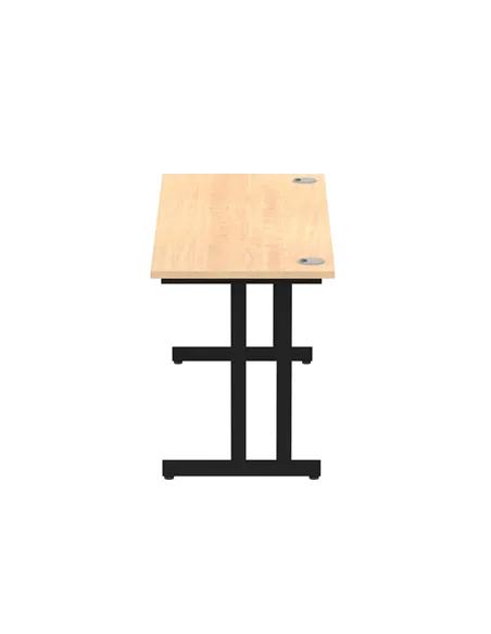 Dynamic Impulse 1600 x 600mm Straight Office Desk Maple Top Black Cantilever Leg MI003241