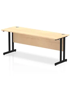 Dynamic Impulse 1800 x 600mm Straight Office Desk Maple Top Black Cantilever Leg MI003250