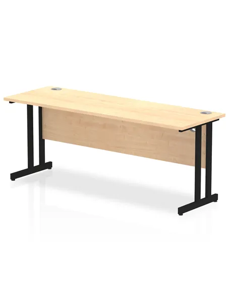 Dynamic Impulse 1800 x 600mm Straight Office Desk Maple Top Black Cantilever Leg MI003250