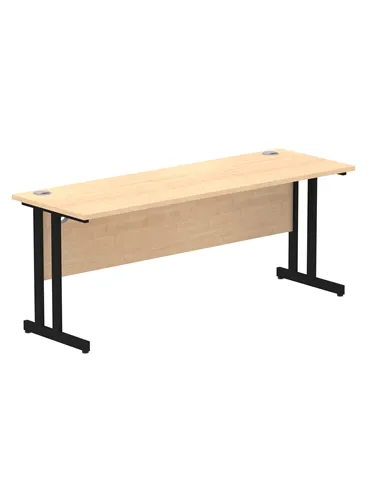 Dynamic Impulse 1800 x 600mm Straight Office Desk Maple Top Black Cantilever Leg MI003250