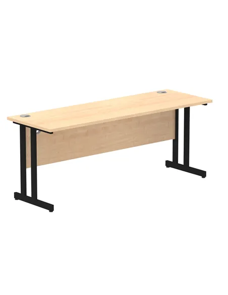 Dynamic Impulse 1800 x 600mm Straight Office Desk Maple Top Black Cantilever Leg MI003250