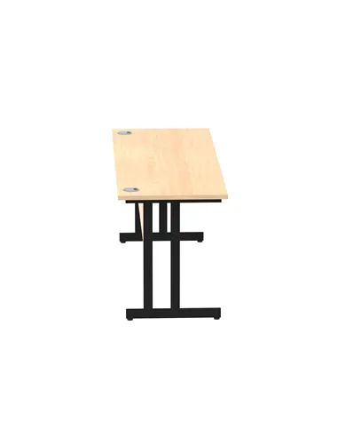 Dynamic Impulse 1800 x 600mm Straight Office Desk Maple Top Black Cantilever Leg MI003250