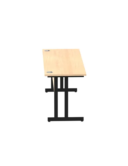 Dynamic Impulse 1800 x 600mm Straight Office Desk Maple Top Black Cantilever Leg MI003250