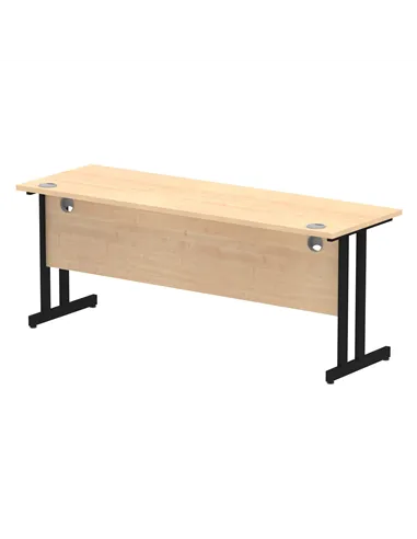 Dynamic Impulse 1800 x 600mm Straight Office Desk Maple Top Black Cantilever Leg MI003250