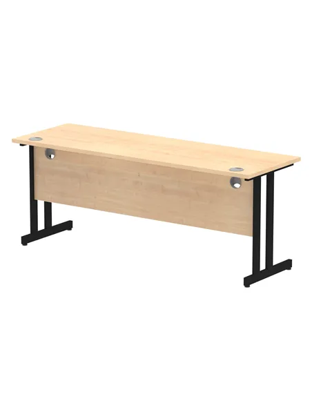 Dynamic Impulse 1800 x 600mm Straight Office Desk Maple Top Black Cantilever Leg MI003250