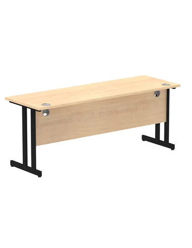 Dynamic Impulse 1800 x 600mm Straight Office Desk Maple Top Black Cantilever Leg MI003250