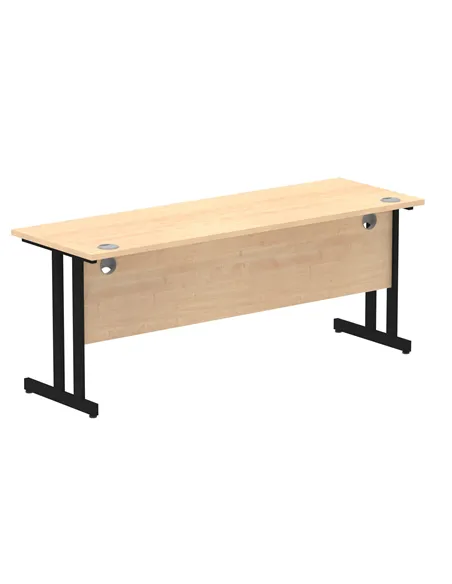 Dynamic Impulse 1800 x 600mm Straight Office Desk Maple Top Black Cantilever Leg MI003250