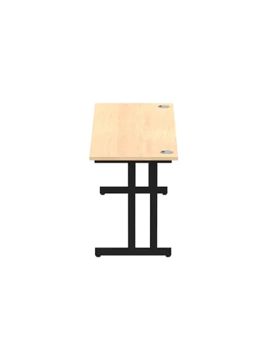 Dynamic Impulse 1800 x 600mm Straight Office Desk Maple Top Black Cantilever Leg MI003250