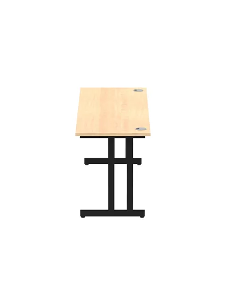 Dynamic Impulse 1800 x 600mm Straight Office Desk Maple Top Black Cantilever Leg MI003250