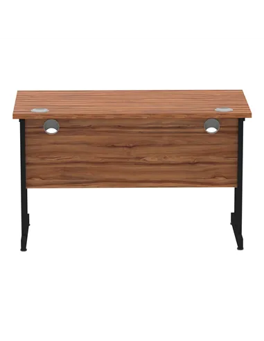Dynamic Impulse 1200 x 600mm Straight Office Desk Walnut Top Black Cantilever Leg MI003256