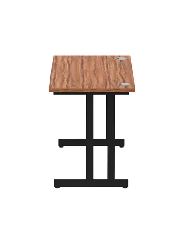 Dynamic Impulse 1200 x 600mm Straight Office Desk Walnut Top Black Cantilever Leg MI003256