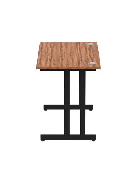 Dynamic Impulse 1200 x 600mm Straight Office Desk Walnut Top Black Cantilever Leg MI003256