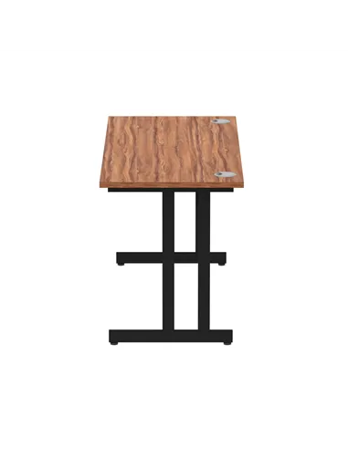 Dynamic Impulse 1400 x 600mm Straight Office Desk Walnut Top Black Cantilever Leg MI003262