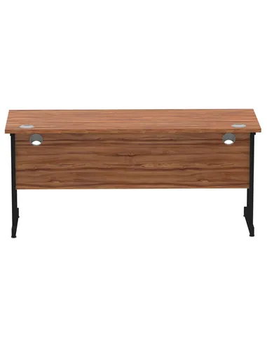Dynamic Impulse 1600 x 600mm Straight Office Desk Walnut Top Black Cantilever Leg MI003271
