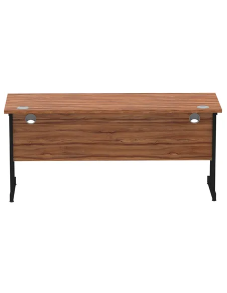 Dynamic Impulse 1600 x 600mm Straight Office Desk Walnut Top Black Cantilever Leg MI003271