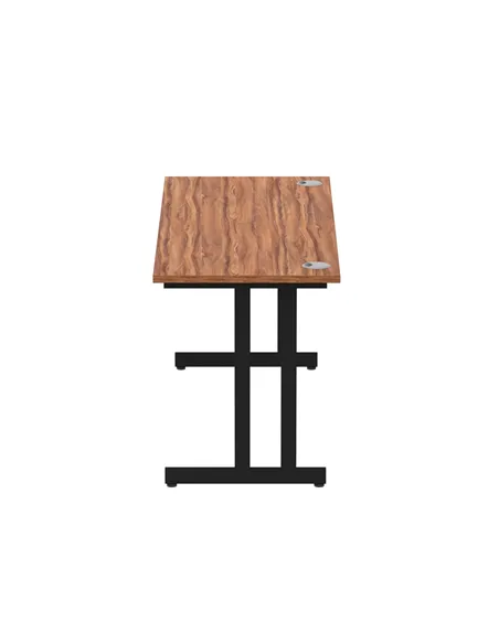 Dynamic Impulse 1600 x 600mm Straight Office Desk Walnut Top Black Cantilever Leg MI003271