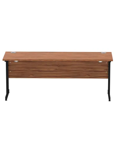 Dynamic Impulse 1800 x 600mm Straight Office Desk Walnut Top Black Cantilever Leg MI003280