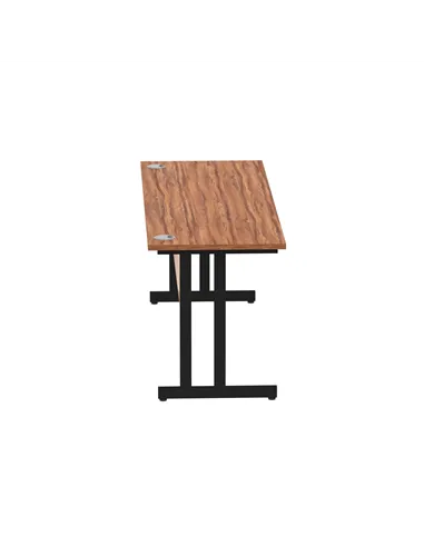 Dynamic Impulse 1800 x 600mm Straight Office Desk Walnut Top Black Cantilever Leg MI003280