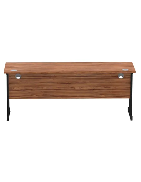 Dynamic Impulse 1800 x 600mm Straight Office Desk Walnut Top Black Cantilever Leg MI003280