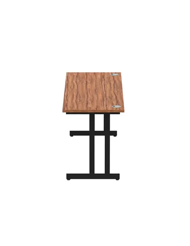 Dynamic Impulse 1800 x 600mm Straight Office Desk Walnut Top Black Cantilever Leg MI003280