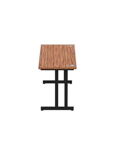 Dynamic Impulse 1800 x 600mm Straight Office Desk Walnut Top Black Cantilever Leg MI003280