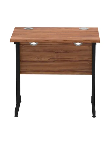 Dynamic Impulse 800 x 600mm Straight Office Desk Walnut Top Black Cantilever Leg MI003281