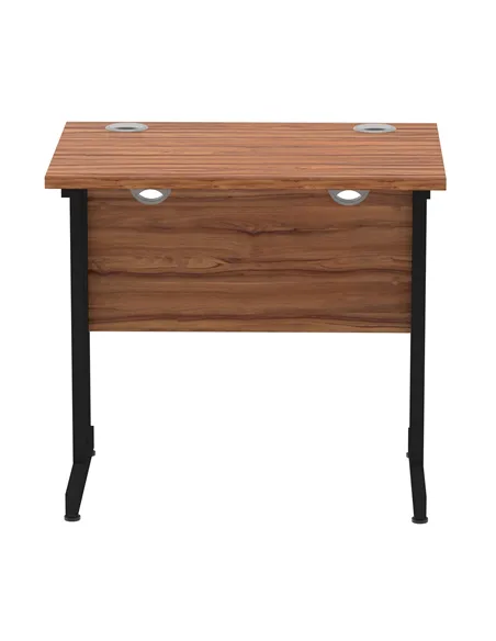 Dynamic Impulse 800 x 600mm Straight Office Desk Walnut Top Black Cantilever Leg MI003281