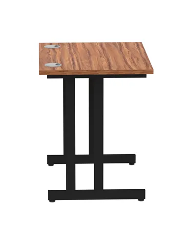 Dynamic Impulse 800 x 600mm Straight Office Desk Walnut Top Black Cantilever Leg MI003281