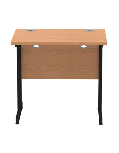 Dynamic Impulse 800 x 600mm Straight Office Desk Oak Top Black Cantilever Leg MI003311