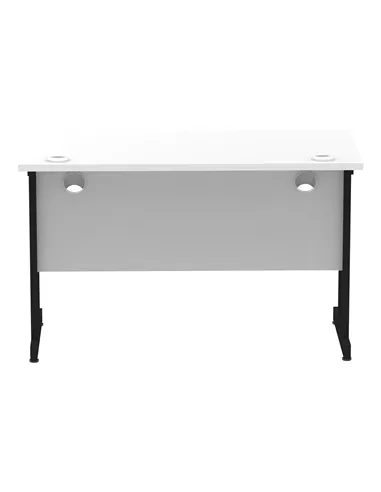Dynamic Impulse 1200 x 600mm Straight Office Desk White Top Black Cantilever Leg MI003316